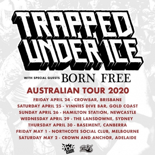 Trapped Under Ice Australian tour 2020
